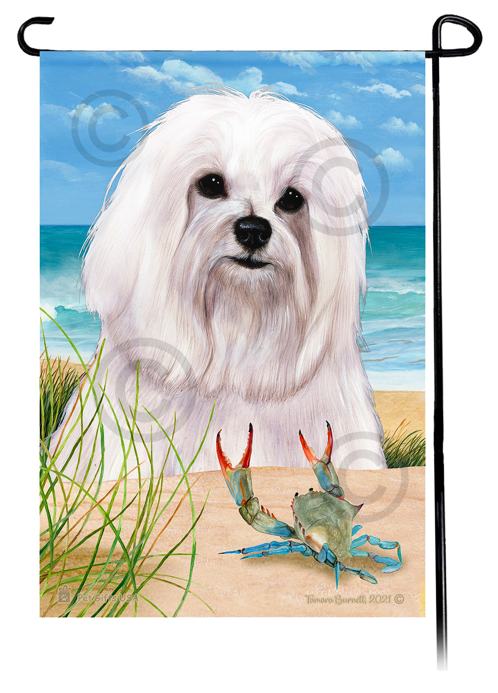 Maltese Summer Flowers Garden Flag