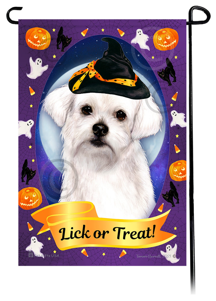 Maltese Halloween Howls Garden Flags
