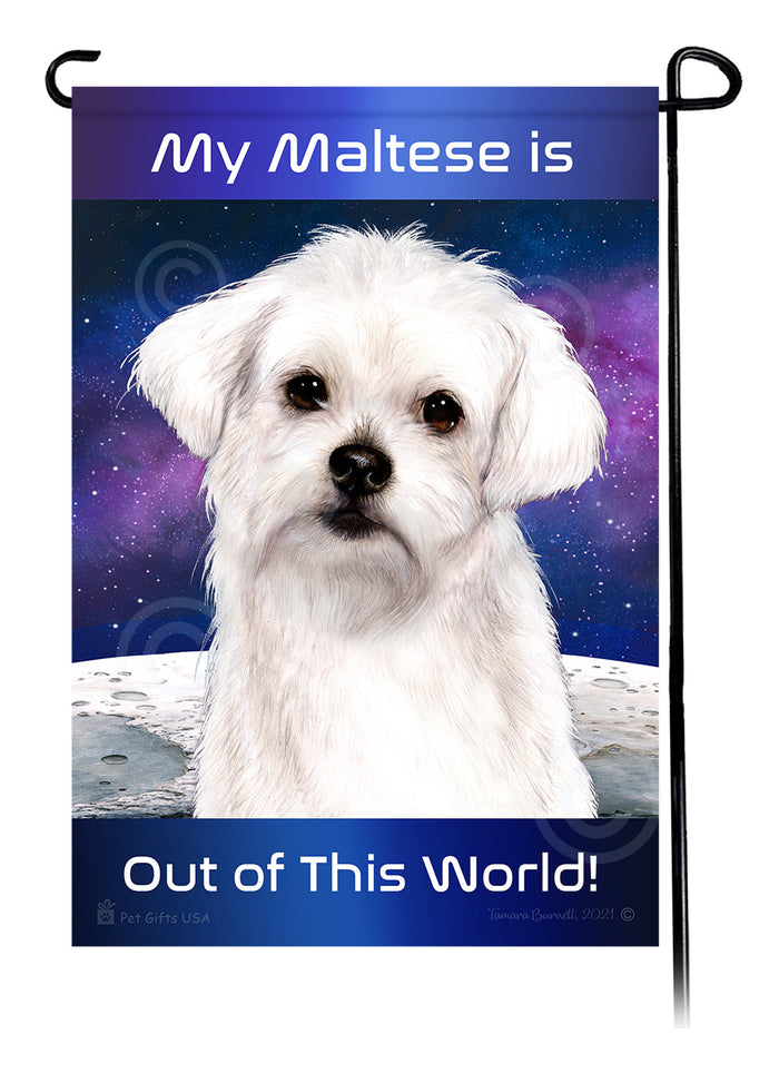 Maltese Out Of This World Garden Flags