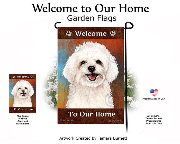 Maltipoo Welcome To Our Home Garden Flags