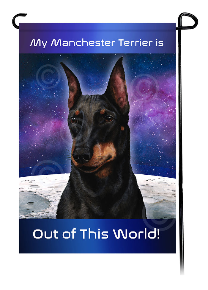 Manchester Terrier Out Of This World Garden Flags
