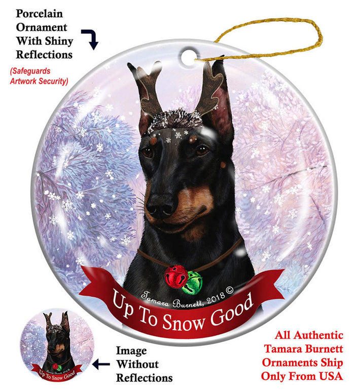 Manchester Terrier - Up To Snow Good Ornament