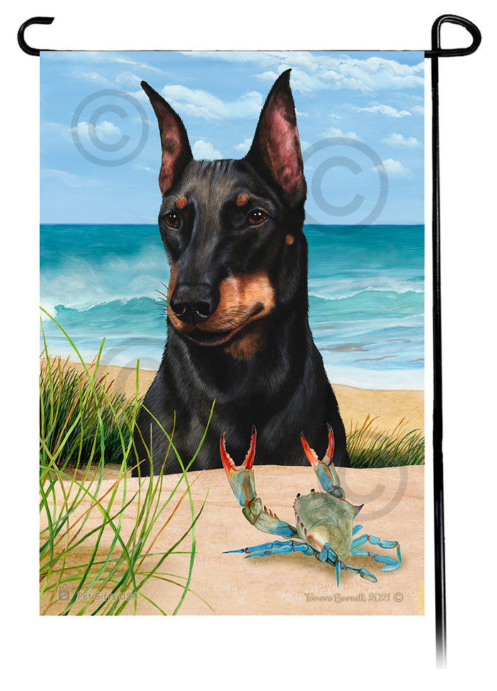 Manchester Terrier Summer Flowers Garden Flag