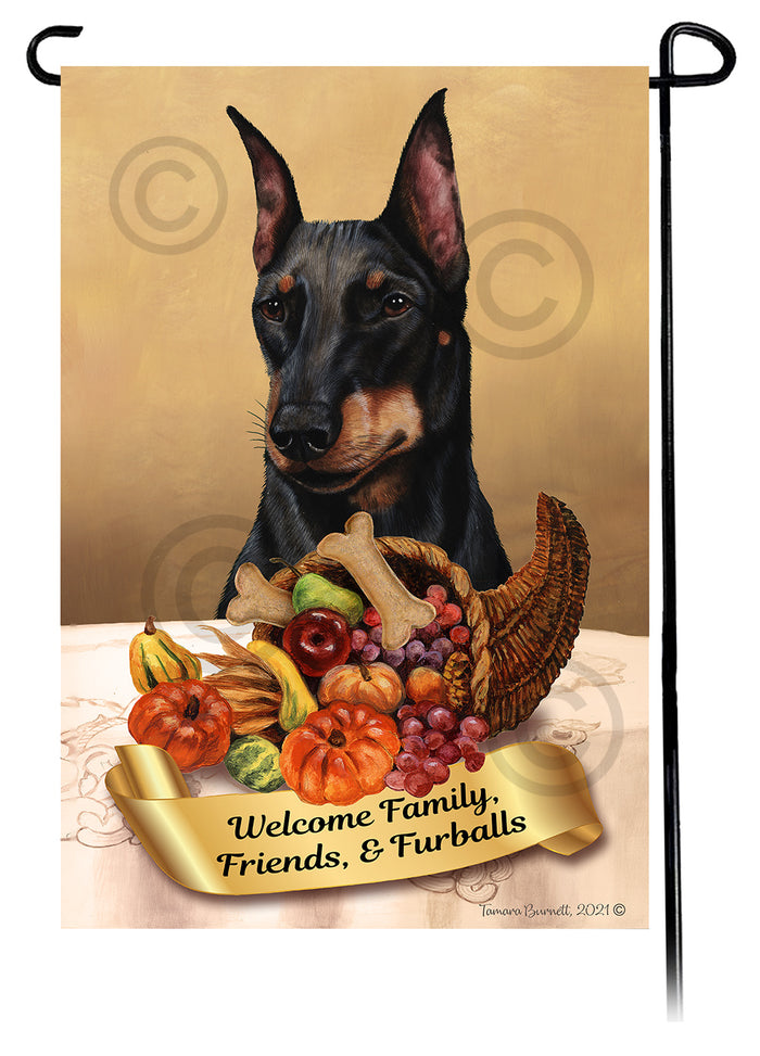 Manchester Terrier Thanksgiving Garden Flags