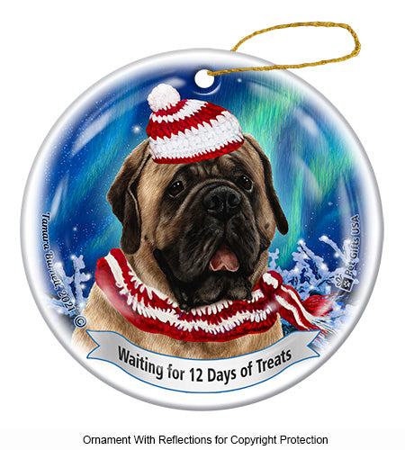 Mastiff Fawn 12 Days of Treats Ornament