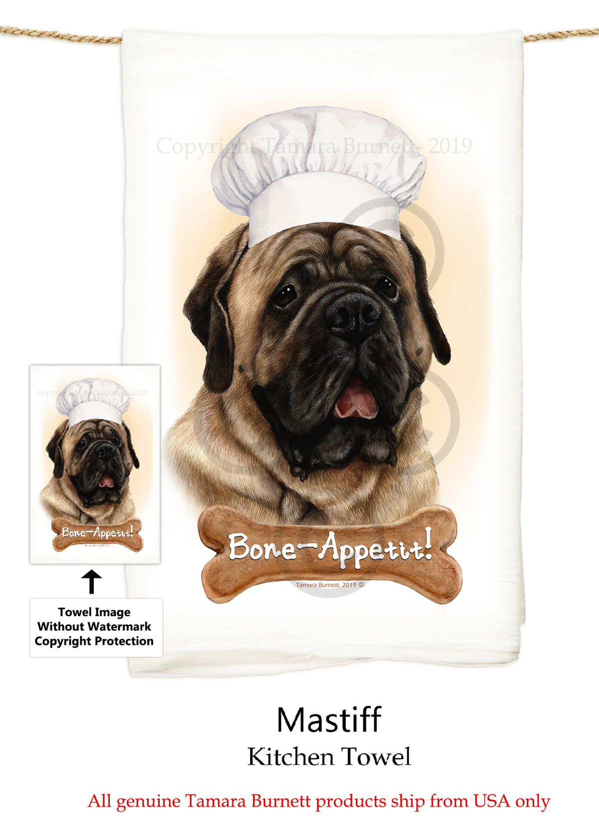 Mastiff Flour Sack Towel