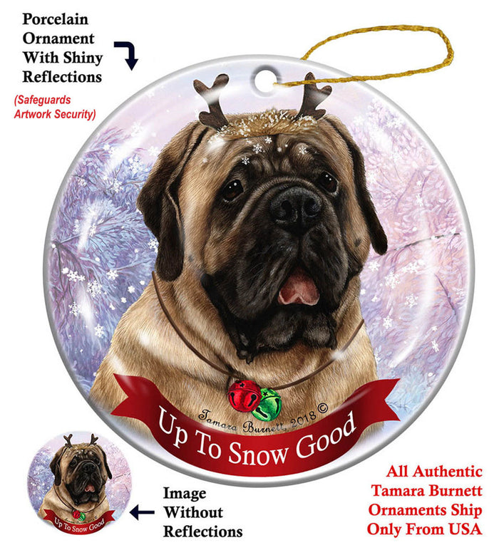 Mastiff Fawn - Up To Snow Good Ornament