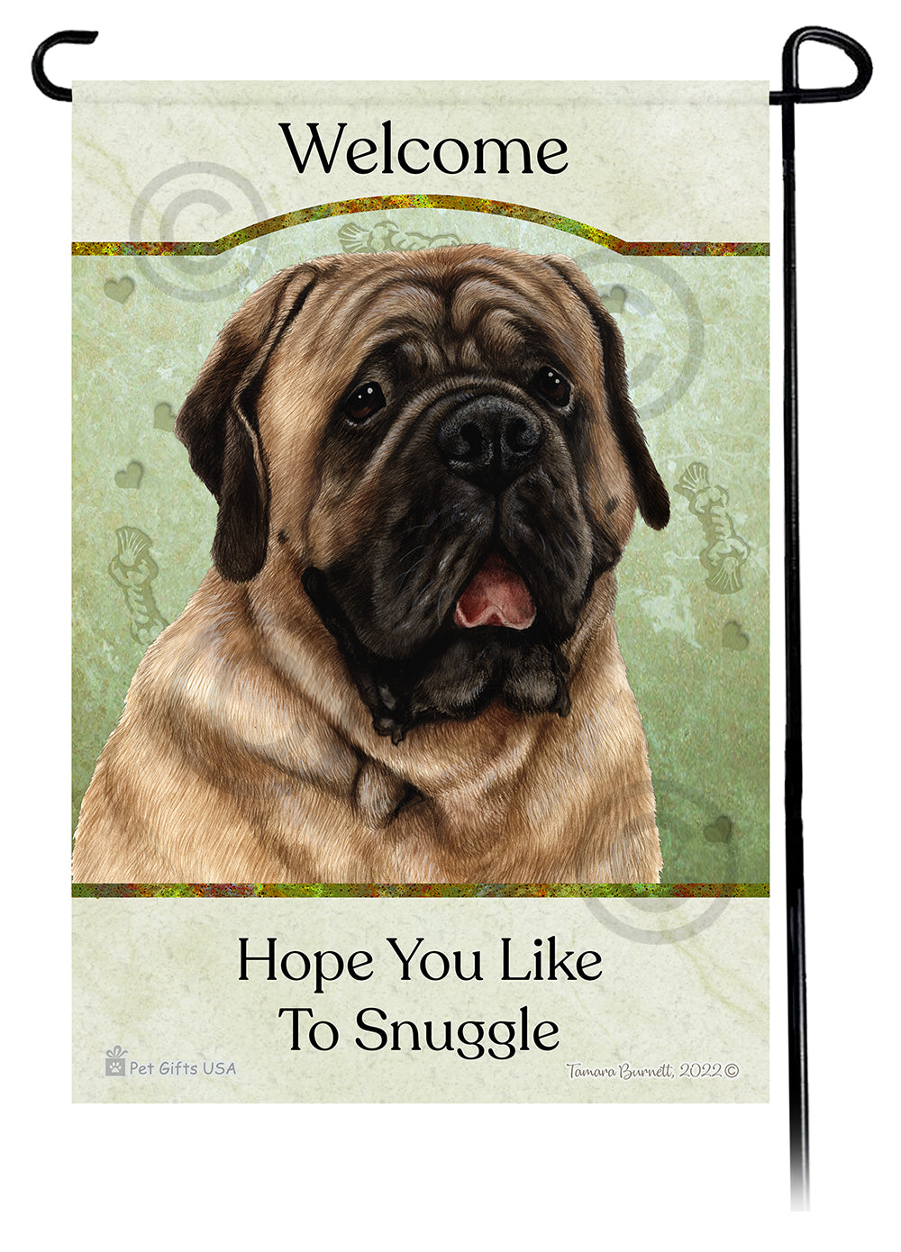 Mastiff Hope You Like To Snuggle Garden Flags