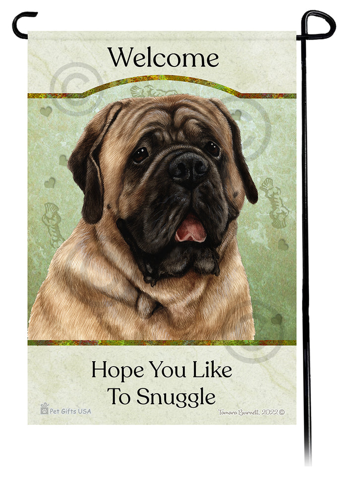 Mastiff Hope You Like To Snuggle Garden Flags