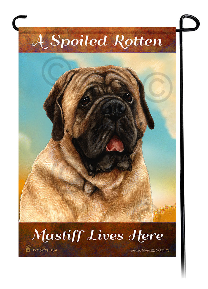 Mastiff Spoiled Rotten Garden Flags