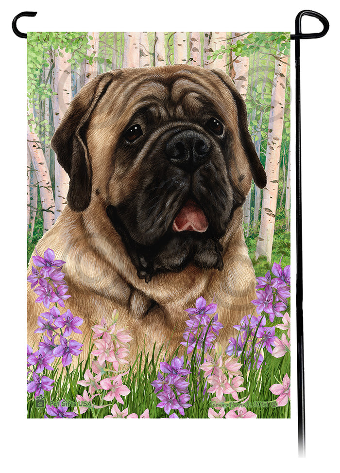 Mastiff Spring Flowers Garden Flags