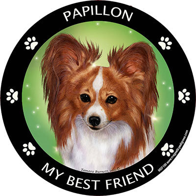 Papillon My Best Friend Magnets