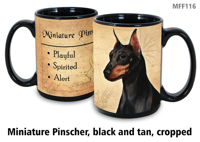 Miniature Pinscher (Black & Tan) - My Faithful Friends Mug 15 oz