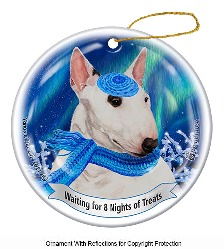 Bull Terrier Mini White Ornament