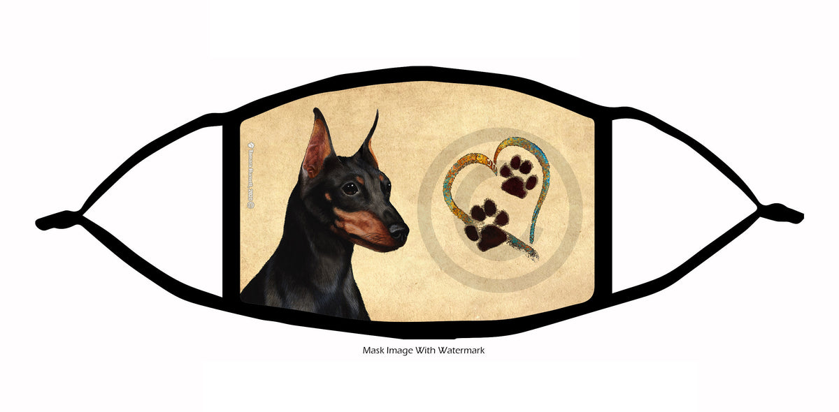Miniature Pinscher (Crop (Black and Tan)) Face Mask
