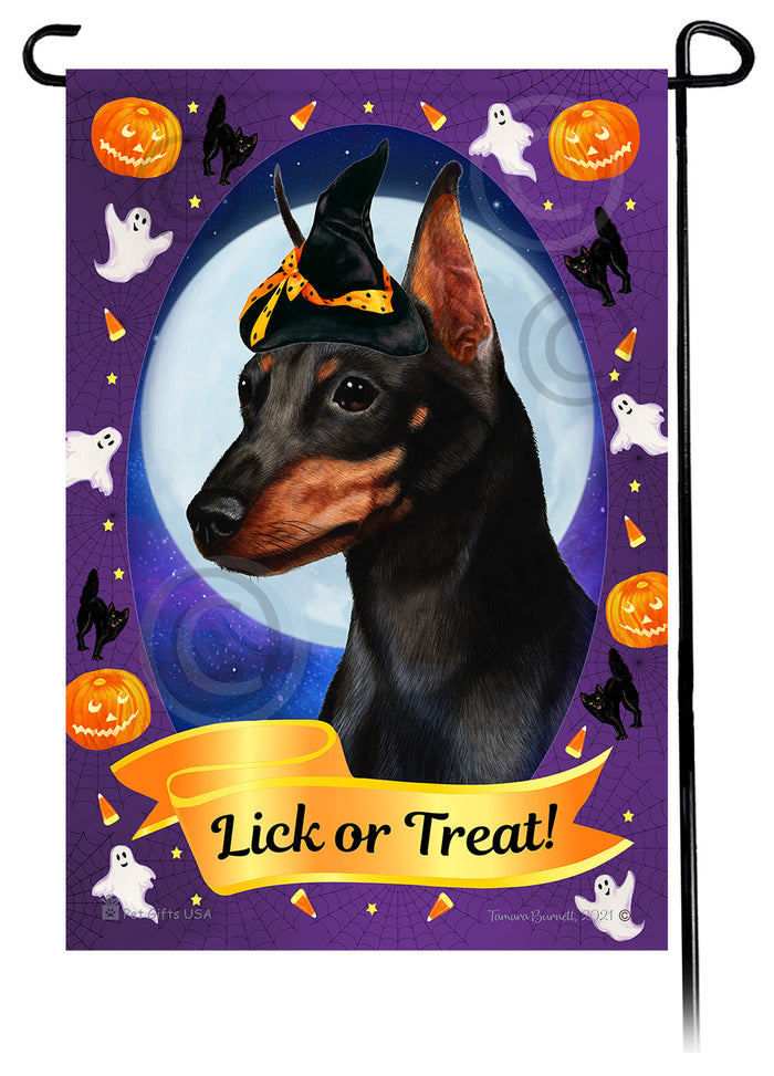 Miniature Pinscher Halloween Howls Garden Flags