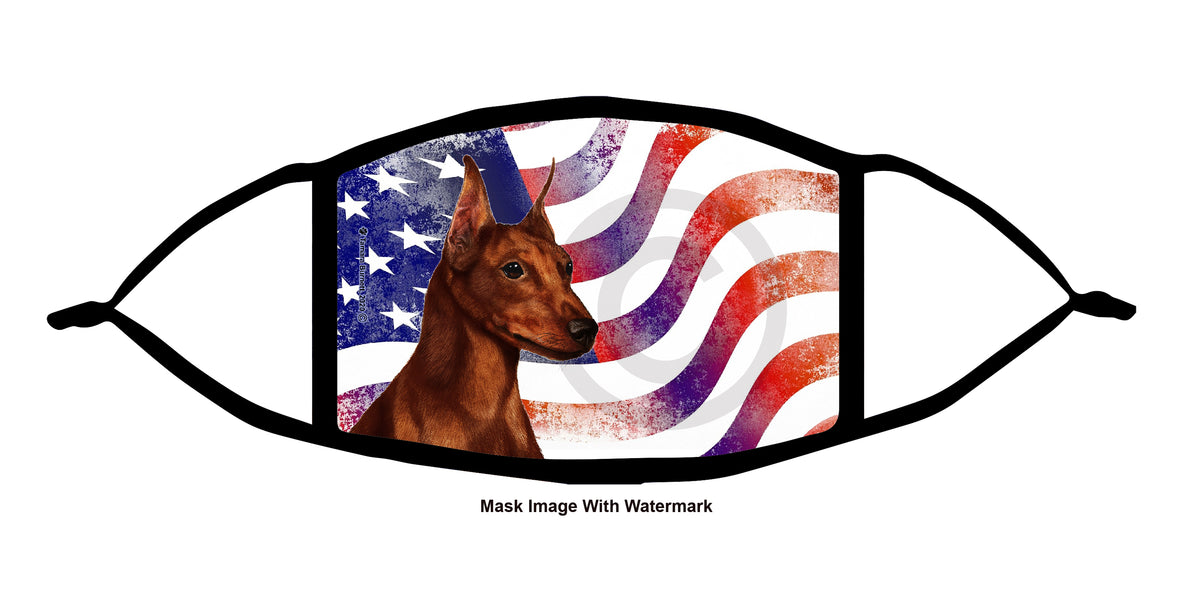 Min Pin Crop (Red, Cropped) Face Mask