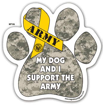  Military Paw Shaped Magnets