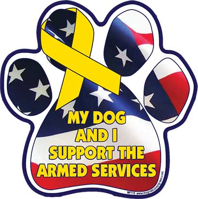  Military Paw Shaped Magnets