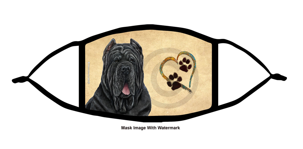 Neapolitan Mastiff (Black, Cropped) Face Mask