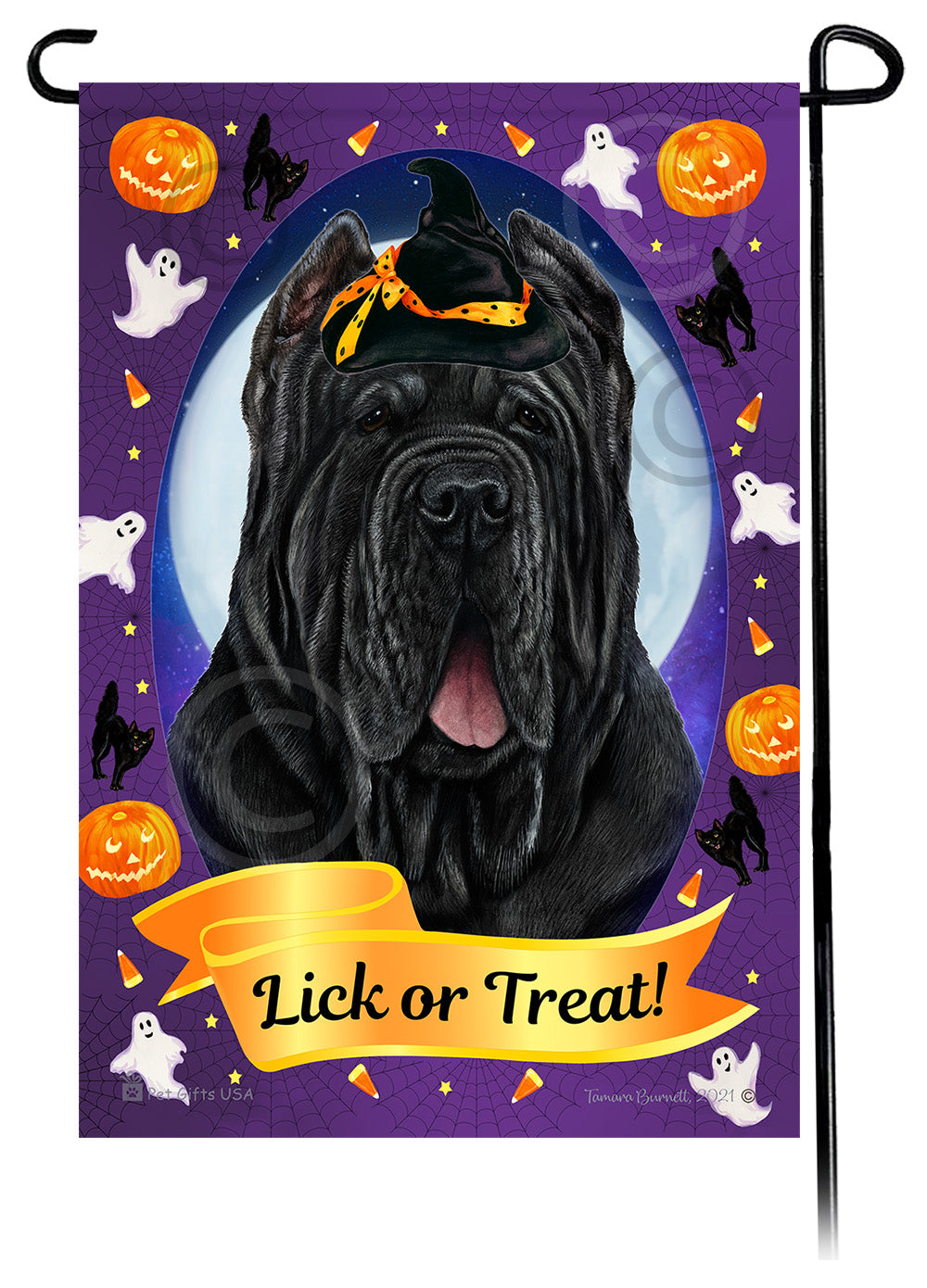Neapolitan Mastiff Halloween Howls Garden Flags