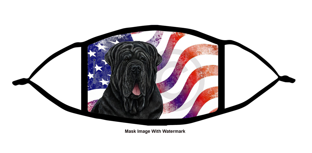 Neapolitan Mastiff (Black, Uncropped) Face Mask