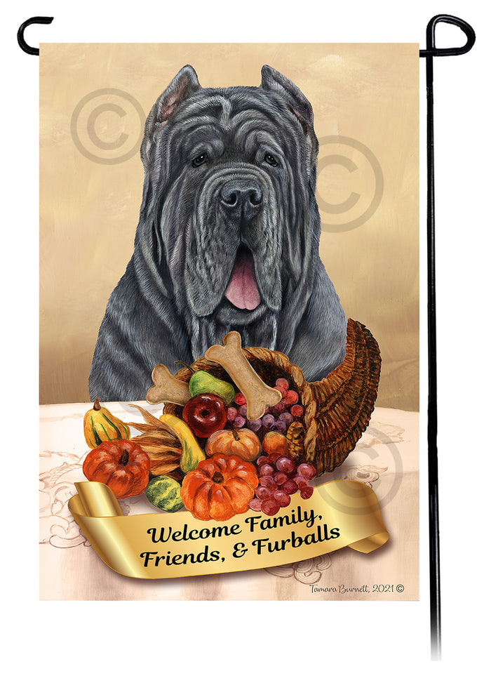 Neapolitan Mastiff Thanksgiving - Garden Flag