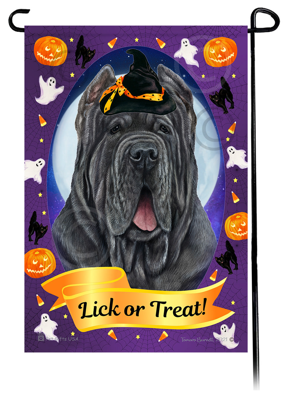 Neapolitan Mastiff Halloween Howls - Garden Flag