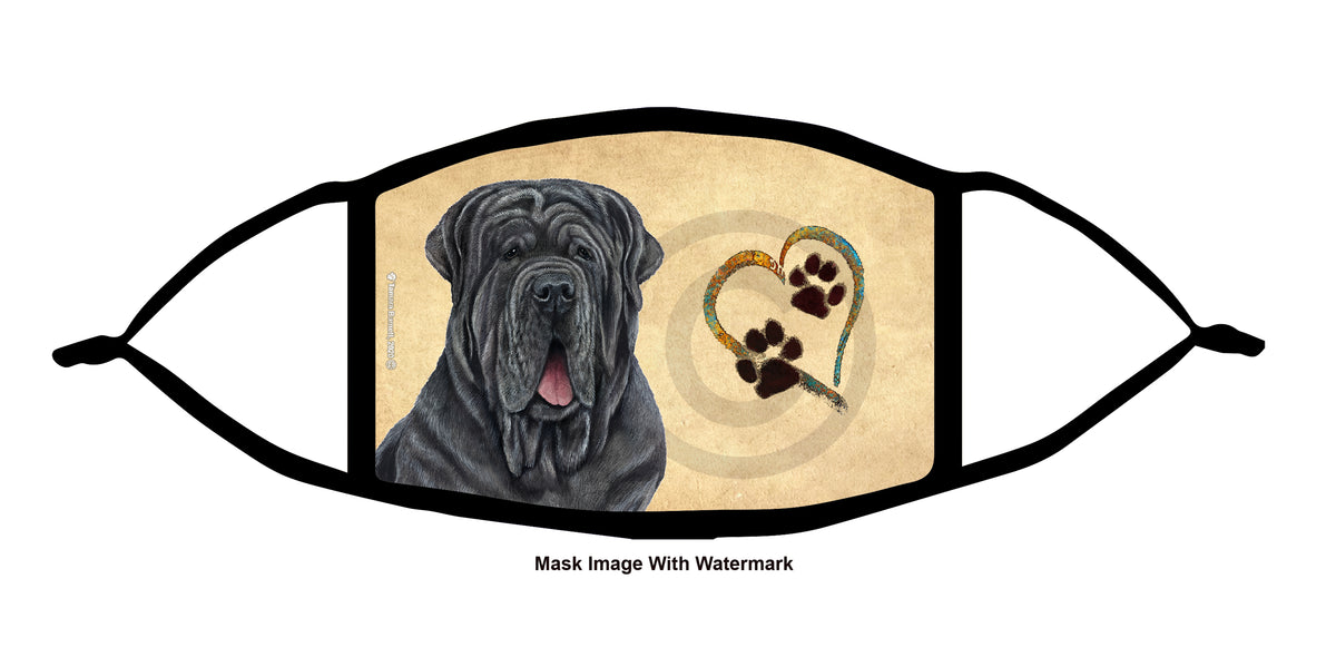 Neapolitan Mastiff (Blue, Uncropped) Face Mask