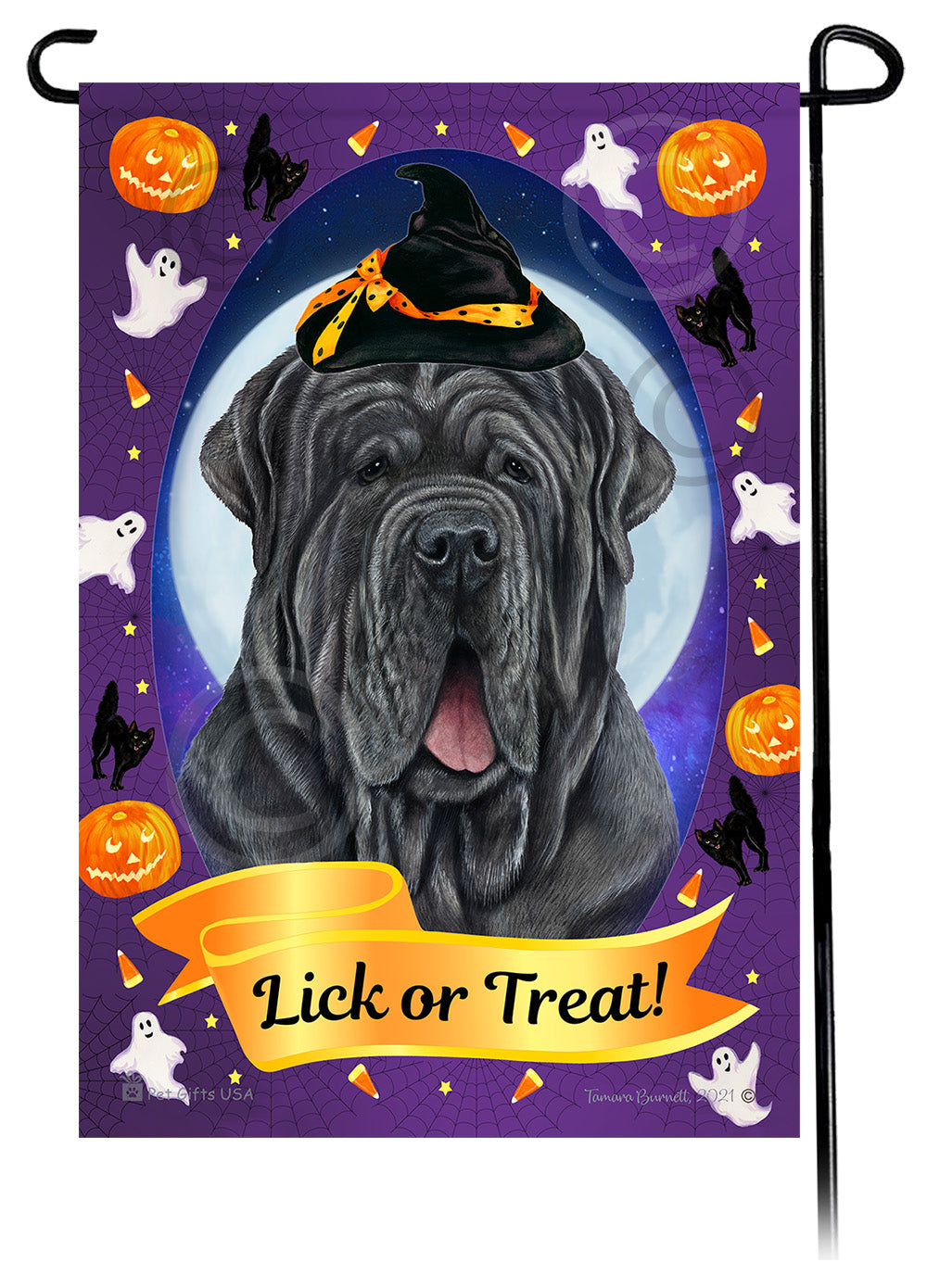 Neapolitan Mastiff Halloween Howls - Garden Flag