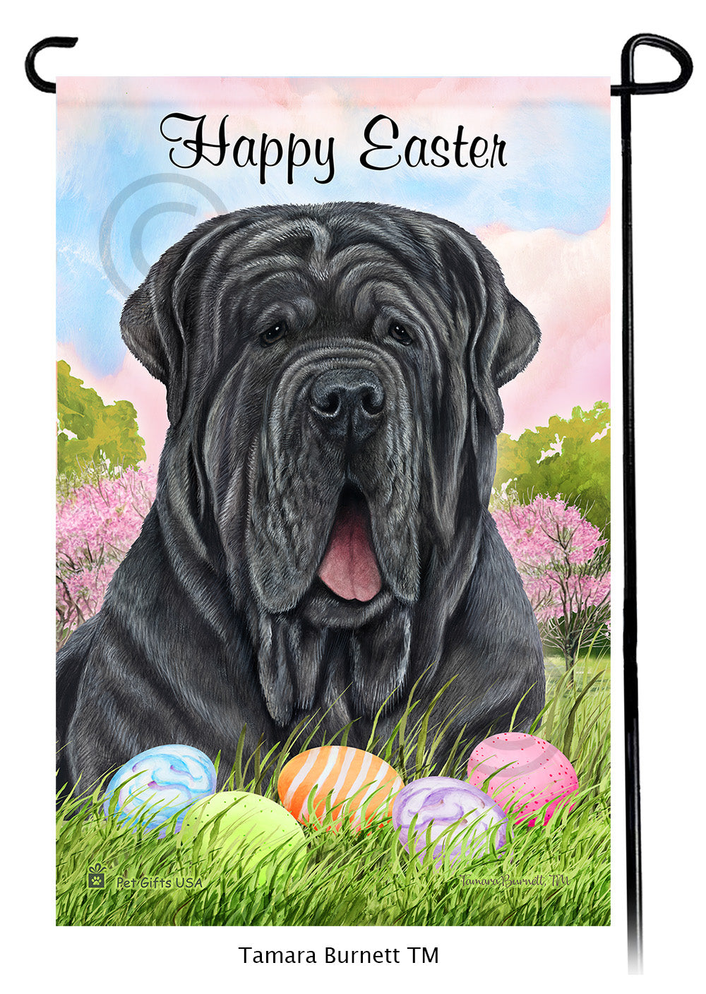 Mastiff Happy Easter - Garden Flag