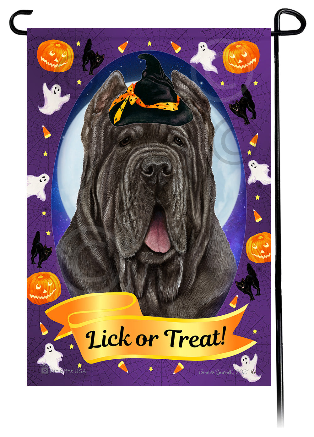 Neapolitan Mastiff Halloween Howls - Garden Flag