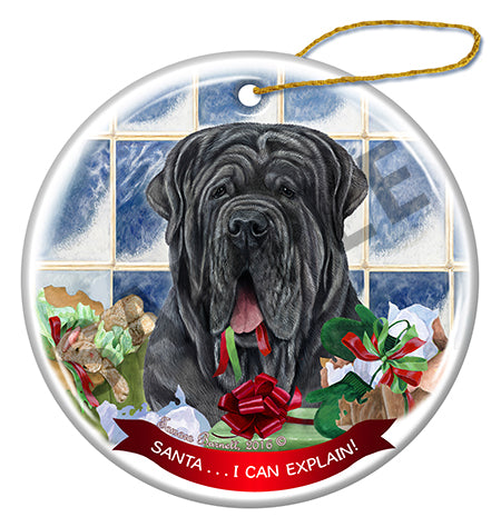 Neapolitan Mastiff UC Blue - Santa I Can Explain Ornament