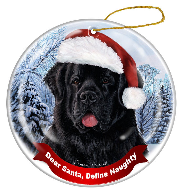 Newfoundland - Dear Santa, Define Naughty Christmas Ornament