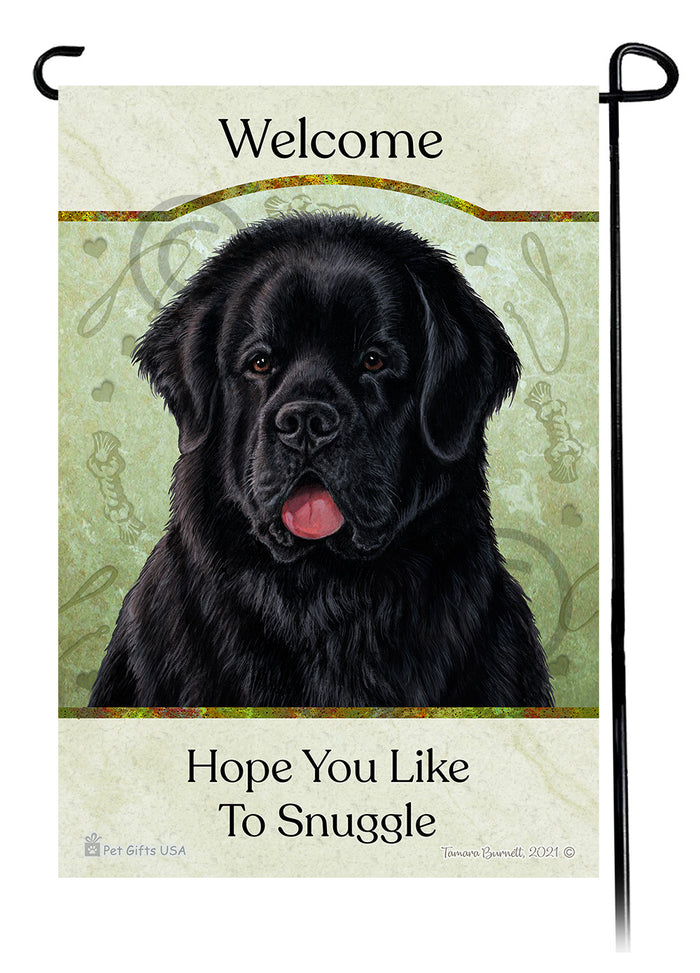 Newfoundland Hope You Like To Snuggle Garden Flags
