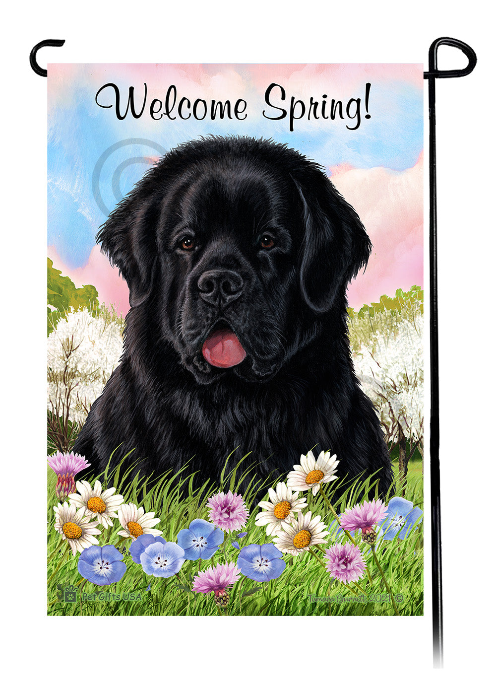 Newfoundland Welcome Spring Garden Flags