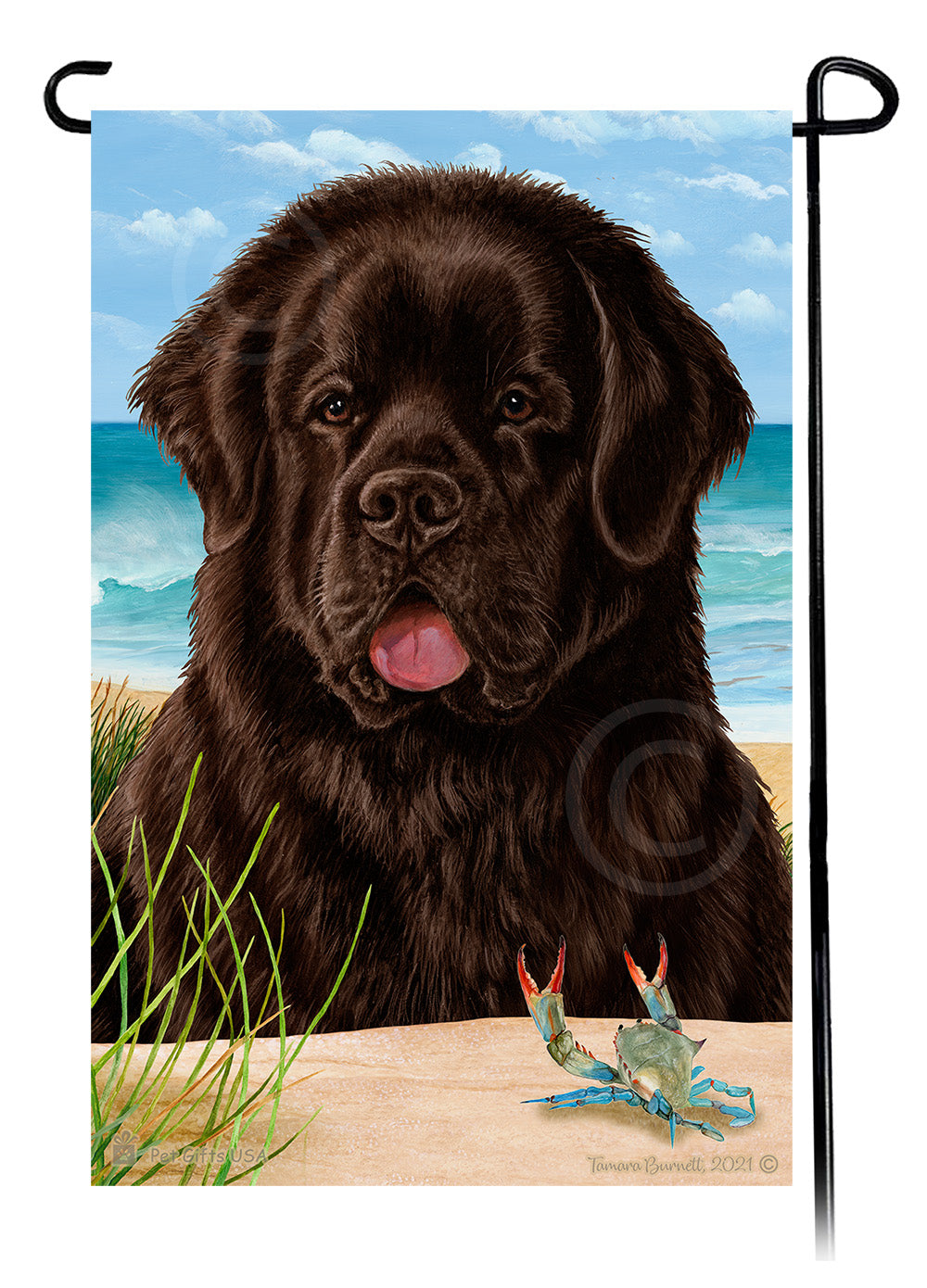 Newfoundland Summer Flowers Garden Flag