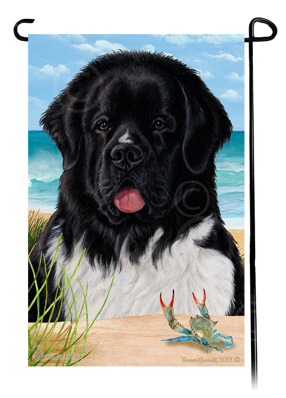 Newfoundland Summer Flowers Garden Flag