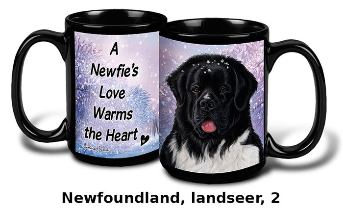 Newfoundland Landseer Winter Mug 15 oz