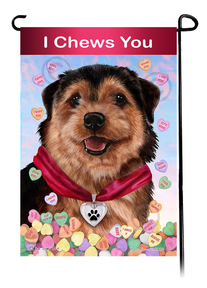Norfolk Terrier Valentine Sweetheart Garden Flags