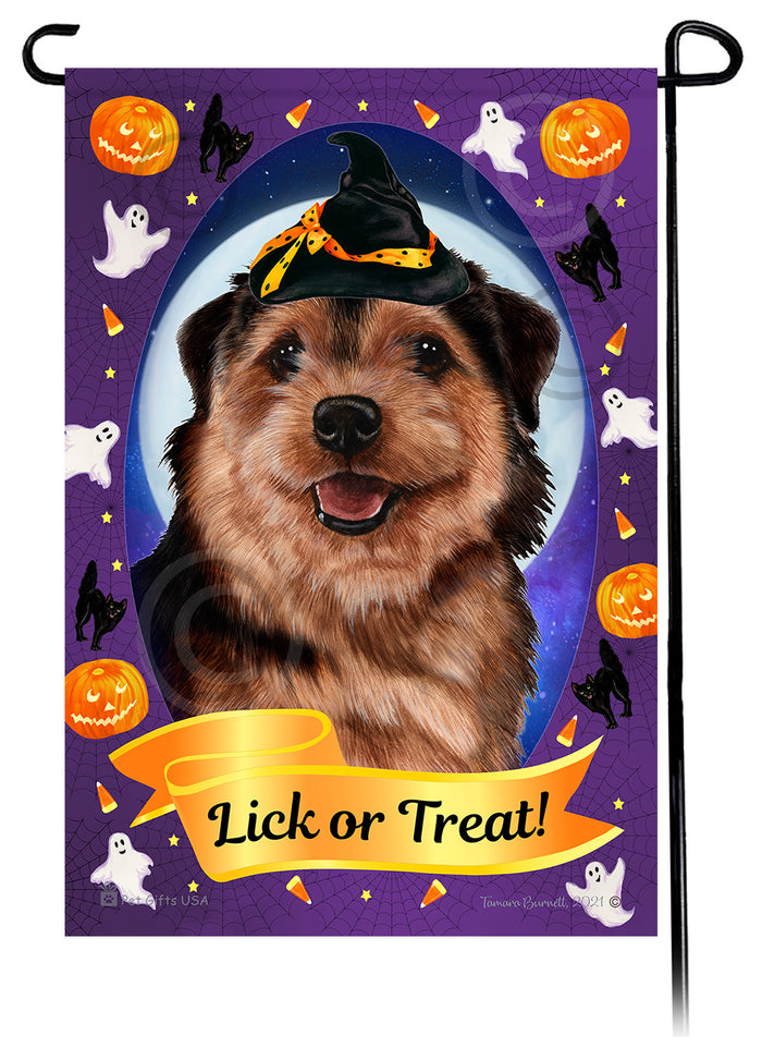 Norfolk Terrier Halloween Howls Garden Flags