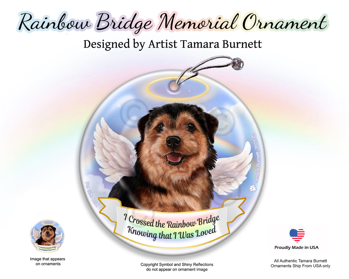 Norfolk Terrier Black and Tan Ornament