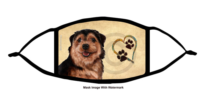Norfolk Terrier (Black and Tan) Face Mask
