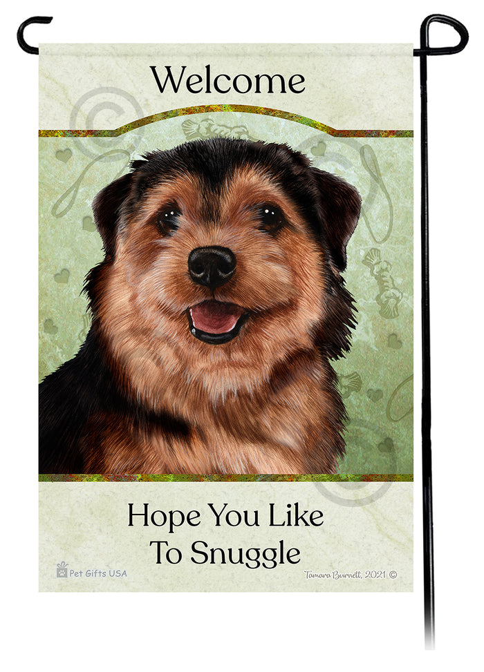 Norfolk Terrier Hope You Like To Snuggle Garden Flags