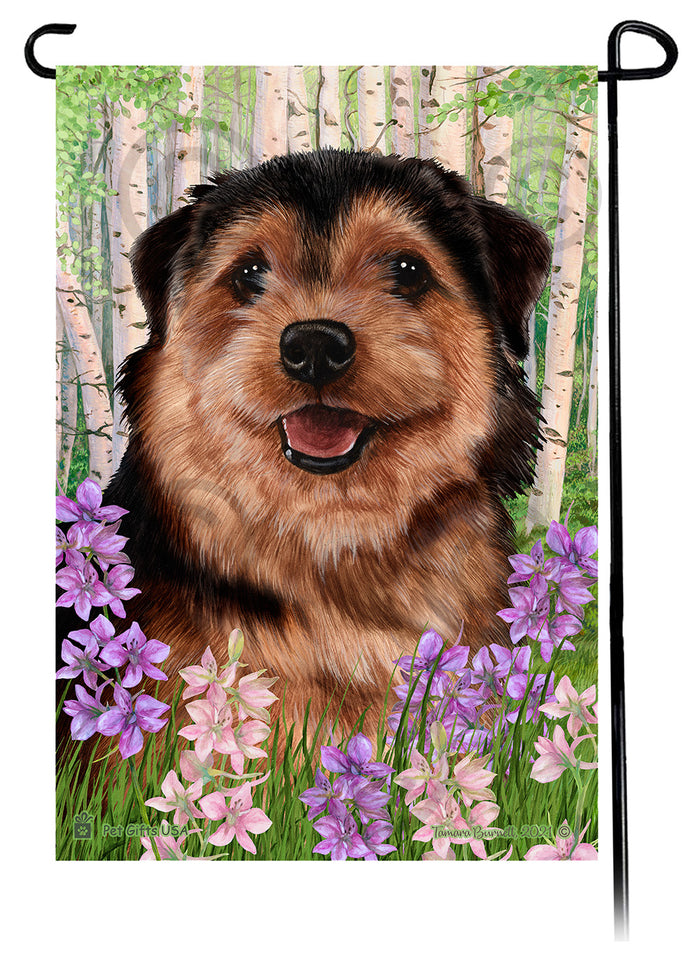 Norfolk Terrier Spring Flowers Garden Flags