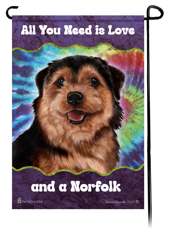 Norfolk Terrier All You Need Is Love Garden Flags