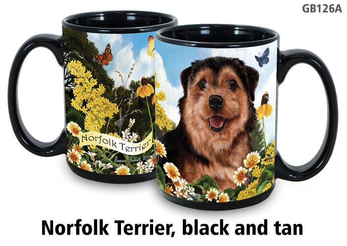 Norfolk Terrier Grizzle - Garden Party Fun Mug 15 oz
