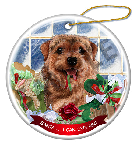 Norfolk Terrier - Santa I Can Explain Ornament