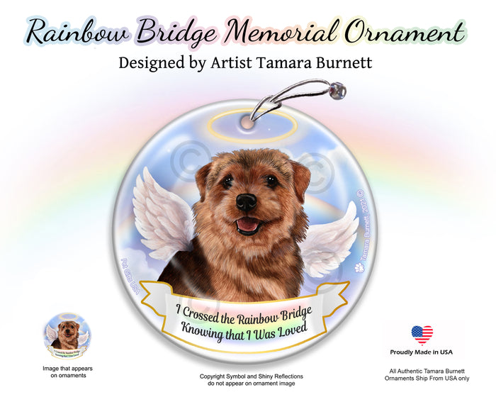 Norfolk Terrier Rainbow Bridge Memorial Ornament