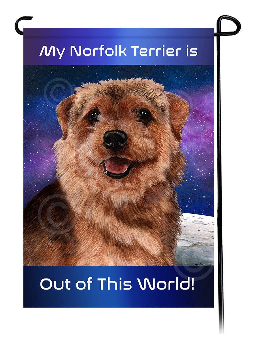 Norfolk Terrier Out Of This World - Garden Flag